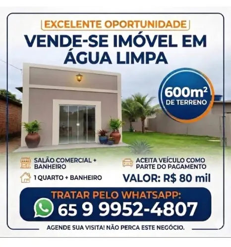 Terreno 600m2 com salão comercial 2 wc