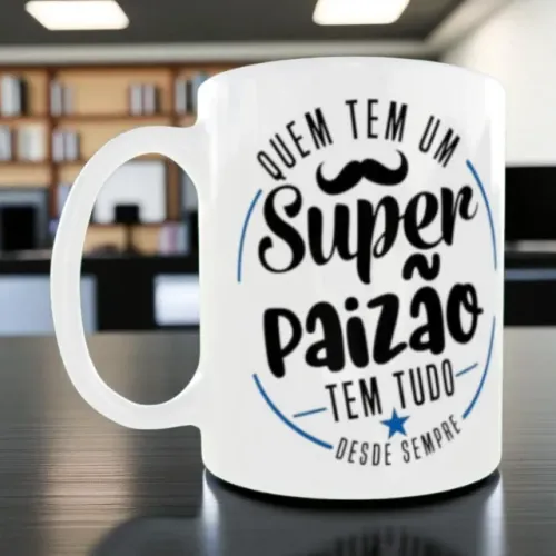 Caneca de Porcelana Especial Dia dos Pais - Amor em cada Gole