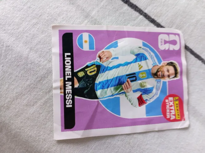 Figurinha da Copa álbum panini legendei Lionel Messi