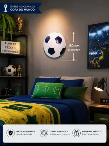 Quadro de metal - Bola de futebol