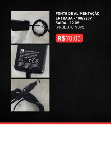 FONTE DE ALIMENTAÇÃO ENTRA - 100/220V SAÍDA - 12.0V