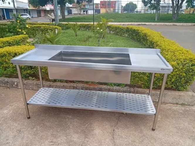 Pia 1.85x0.60 Metros com cuba de 1.0x0.50 metros