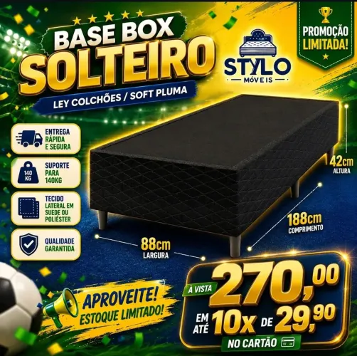 Base Box para cama de solteiro