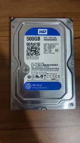 ? HD WD Blue 500GB SATA 3.5" ? Novo / Sem Uso! Para Desktop
