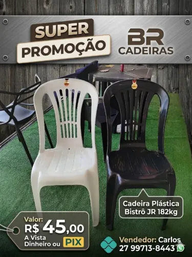 CADEIRA PLÁSTICO BISTRO JR 182KG