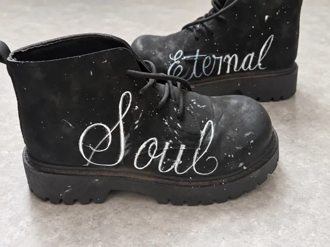 Bota customizada à mão - Eternal / Soul - peça única 