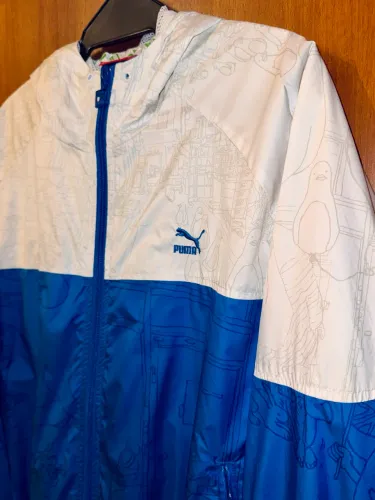Corta Vento Puma kozyndan azul e branco
