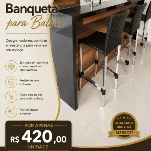 Banquetas para balcão ( Aluminio )