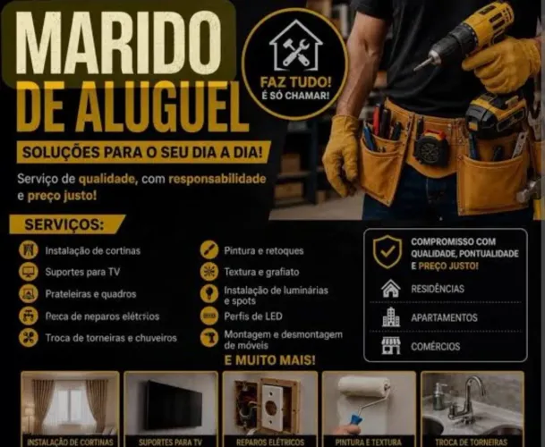 Marido de aluguel pequenos e grandes reparos