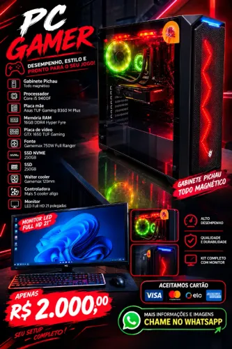 Vendo PC Gamer Tuf Gaming - Seminovo