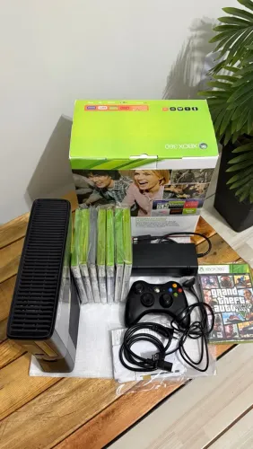 Xbox 360 Slim + Controle + Jogos originais