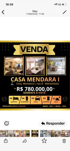 Vendo excelente Casa no conj MendaraI Marambaia