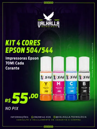 Tinta para Impressora Epson X Full Office 504 544