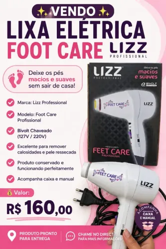 Lixa elétrica para os pés