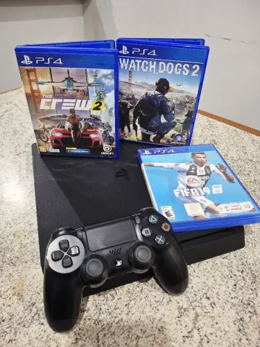 PS4 SLIM COMPLETO COM JOGOS