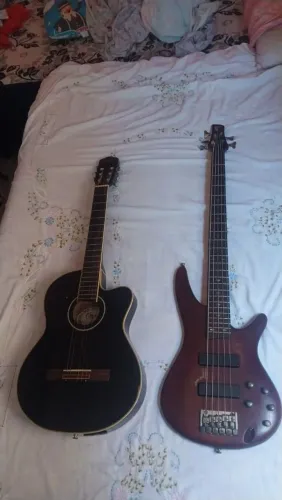 Baixo sdgr ibanes e violão condor 1996 todo original