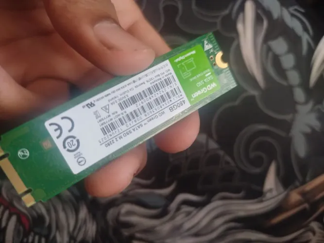 SSD WD Green 480GB M.2 2280 SATA (Novo) - Não usei, incompatível com minha placa