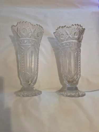 Par vasos de cristais antigos