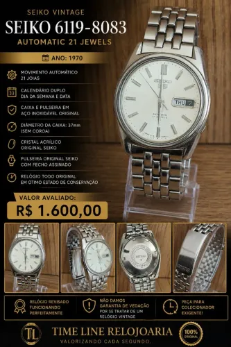 Relógio SEIKO 6119-8083 VINTAGE