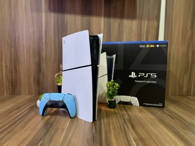 PlayStation 5 ps5 slim c/1 controle dualsense original | Estado de Novo |