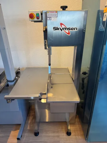 Serra Fita para Carne Inox SL 282 1,5CV 220V com Empurrador SKYMSEN nova 