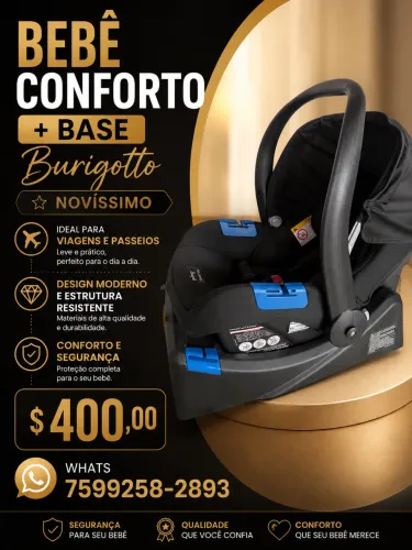Bebê conforto + Base Burigotto novíssimo