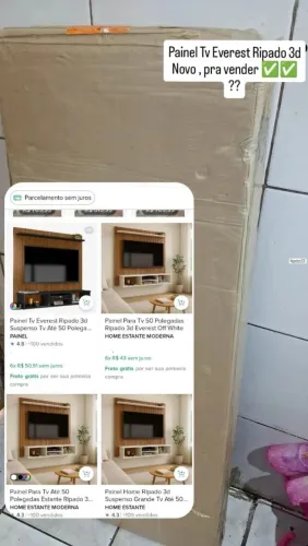 Painel de tv novo na caixa