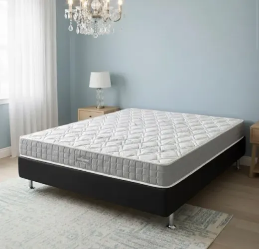 Cama Box Casal Confort Firme D33 com Base Preta