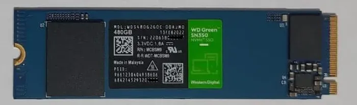 SSD 480GB NVME Western Digital WD SN350