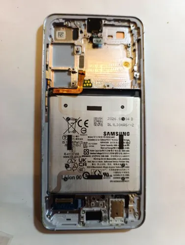 Chassi, bateria, botões, flex dos botões, câmera frontal e gaveta chip Samsung S25