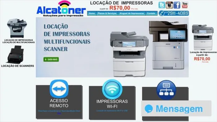 Aluguel de impressoras , multifuncionais a partir de 70 reais Zap *
