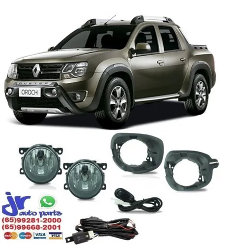 Kit Farol Milha Duster Oroch 2015 2016 2017 2018 2019 Auxiliar Neblina