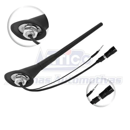 Antena de Teto Traseira 60º Amplificada Volkswagen Gol G5 e G6/G7 Voyage