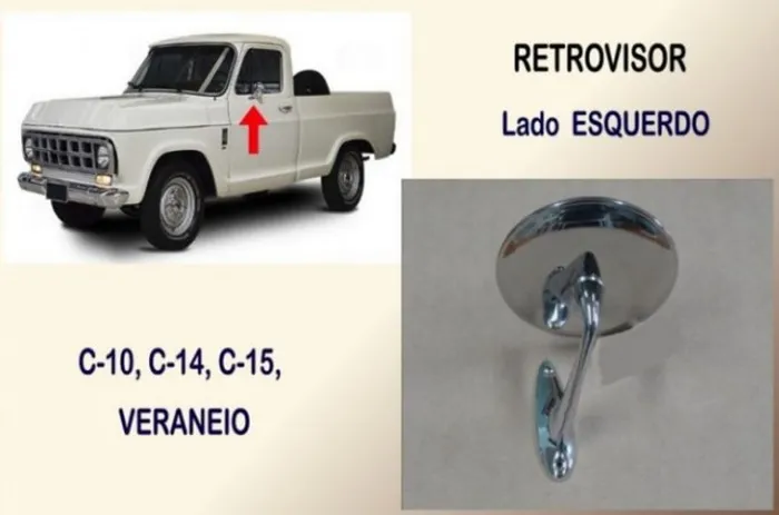 Retrovisor C-10, Veraneio Esquerdo