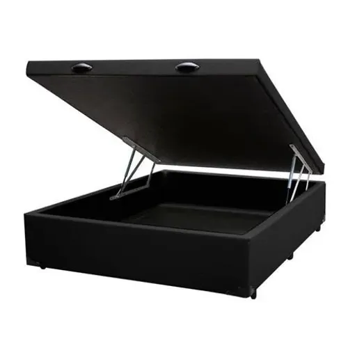 Base Bau Casal Corino Preto Frete Grátis - Até 12x S/ Juros