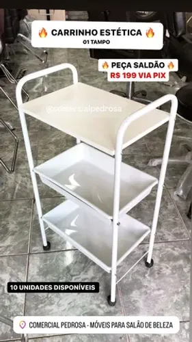 Carrinho auxiliar para estética - Pronta retirada na loja