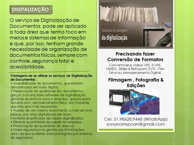 DIGITALIZAÇÃO & CONVERSÃO DE FORMATOS