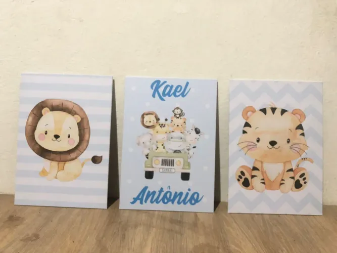 Trio de placas infantil 21x30