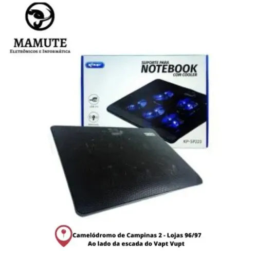Base cooler Refrigeradora Para Notebook Até 17' 5 coolers Fan Knup