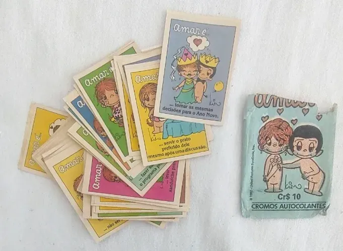 Lote - 32 Figurinhas Novo Amar É... 1982 (NUNCA COLADA)