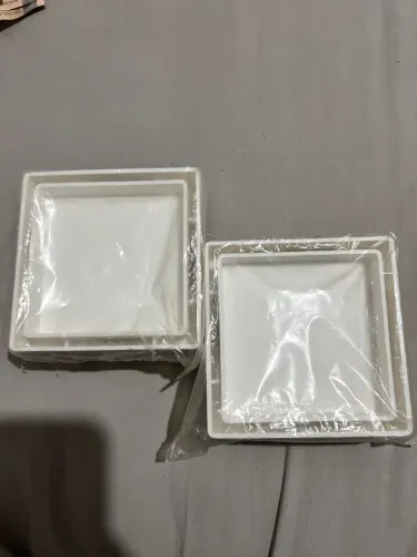 2 ralo oculto invisível branco 10x10 piso/porcelanato em ABS