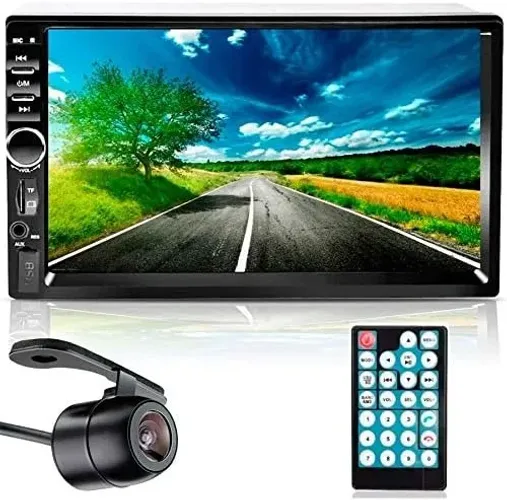 Central Multimidia Mp5 7" Bluetooth USB car play e Android auto + Câmera de Ré