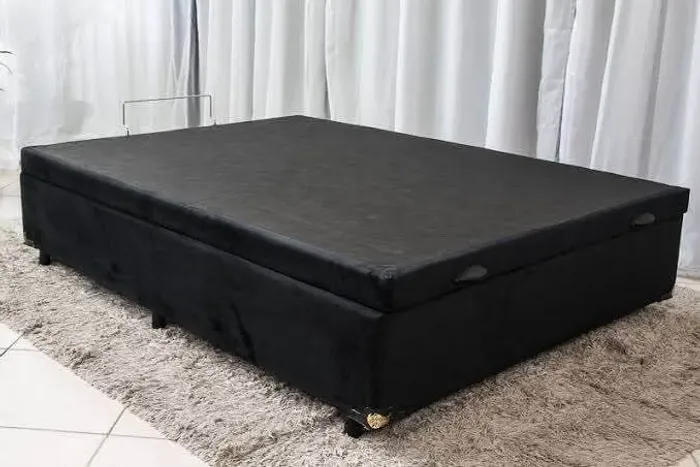 Base Box  Casal Baú no Suede R$879,99 