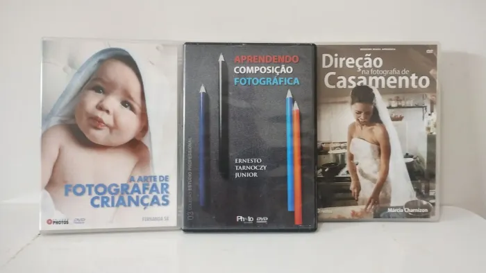 DVDs Fotografia - Aprenda a Fotografar Bebês, Casamentos e Composição Fotográfica