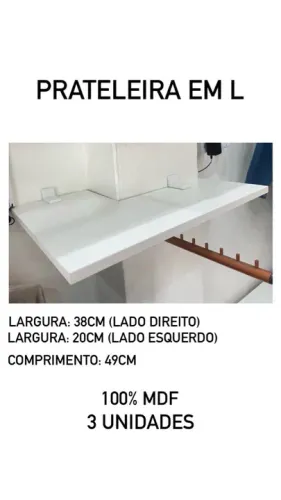 Prateleira em L 100%mdf