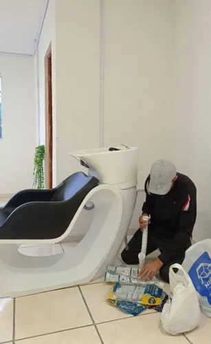 Lavatório para salão de beleza, com cuba de louça, marca Haisan