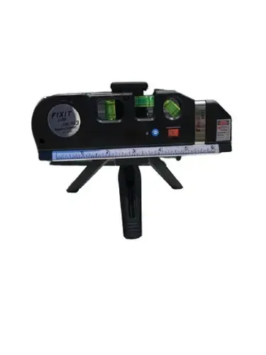 Nível a Laser Com Tripe Ajustável Trena 2,5m Nível com 3 Pontos de Laser