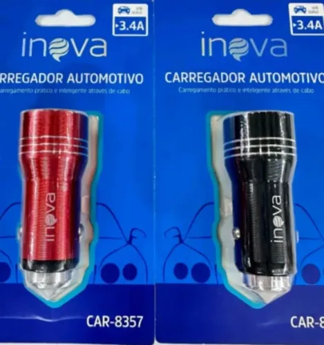 Carregador Veicular para Smartwatch 3.4A Inova 