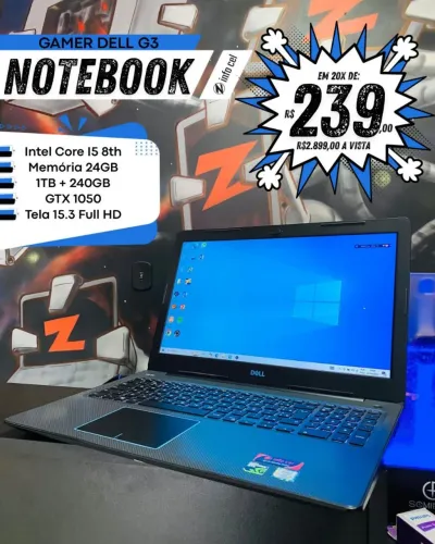 Notebook Gamer Dell G3 - Intel Core i5 8ª Geração