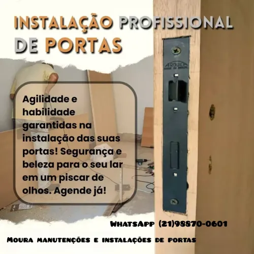 Instalação profissional de portas 
